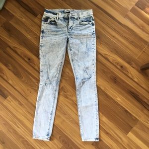 Express distressed jeggings